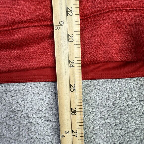 Adidas Sweatshirt Men's Medium Red 1/4 Zip Long Sleeve Pullover Performance - Picture 7 of 12